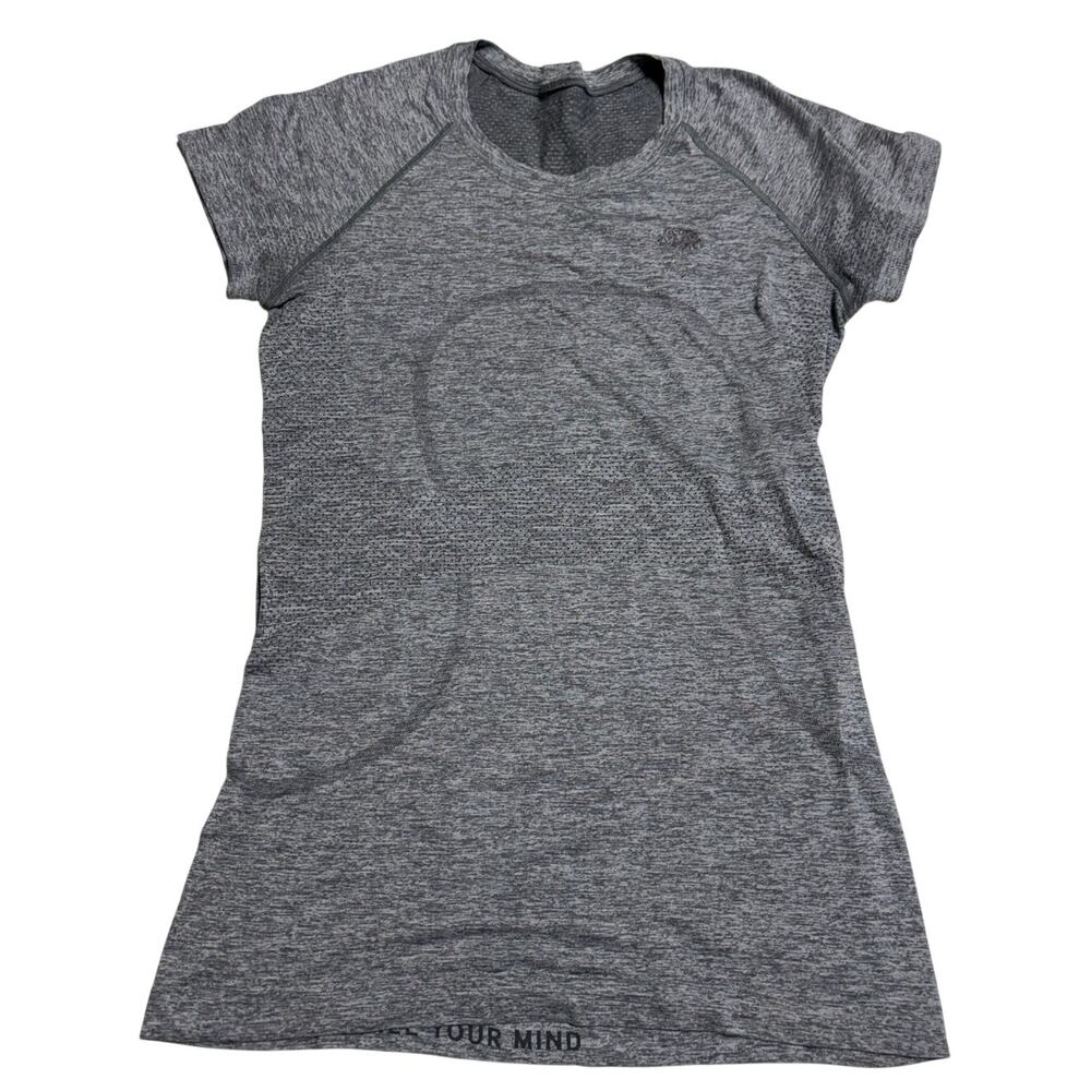 Lululemon Swiftly Tech Short Sleeve Athletic Shirt Size 8 Heathered Gray